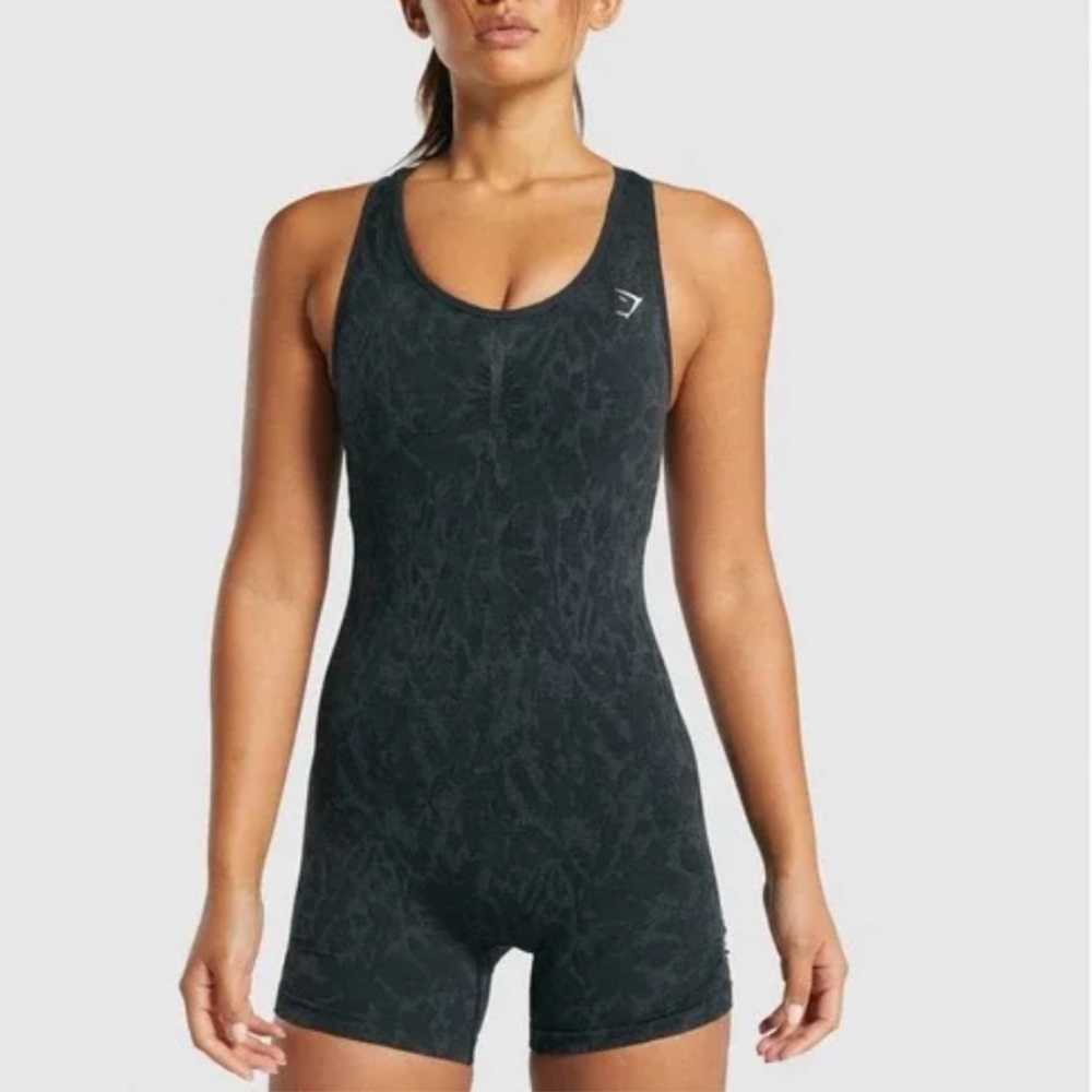 Gymshark Women's Adapt Animal Seamless All-In-One Activewear Bodysuit Size L
